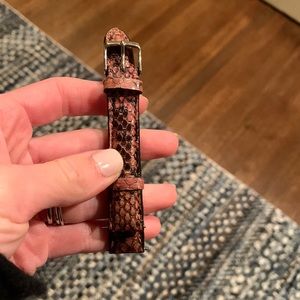 Michele watch leather band